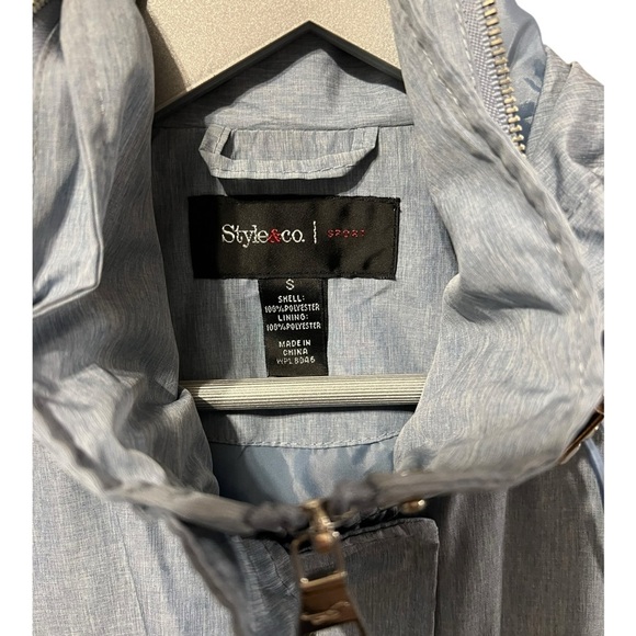 Style & Co. Sport Light Blue Zip Jacket – Size Small - Picture 3 of 6